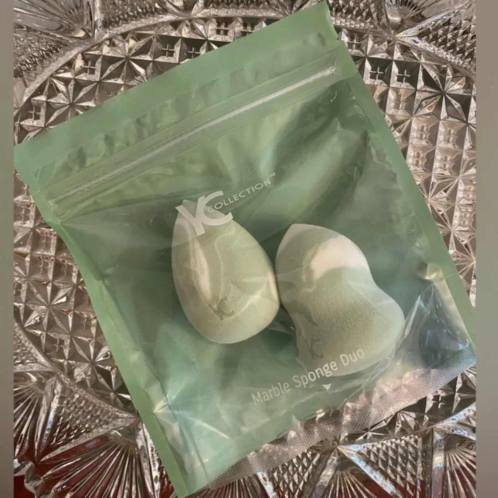 YC Collection NWT Marble Green White Sponge Duo Sealed OS